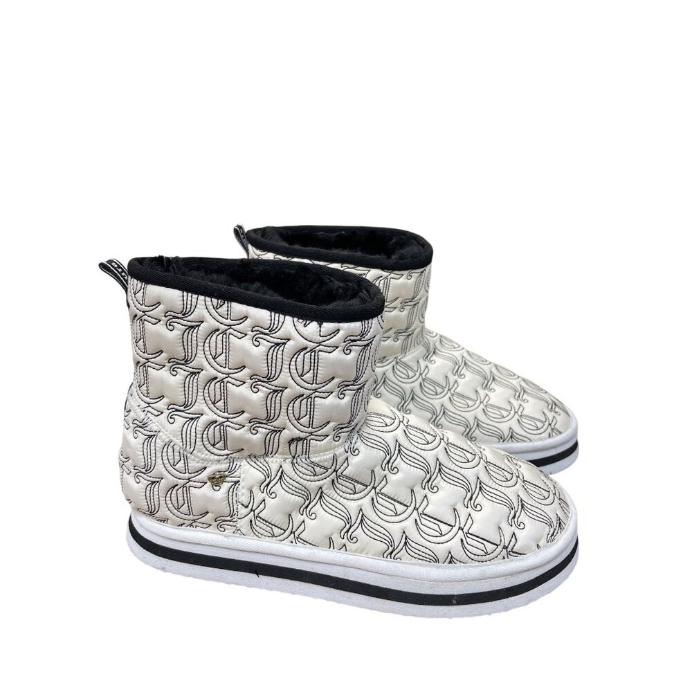 Juicy Couture Olivia womans white black lined ankle boots Sz 10M SKU 9524 - Picture 8 of 15